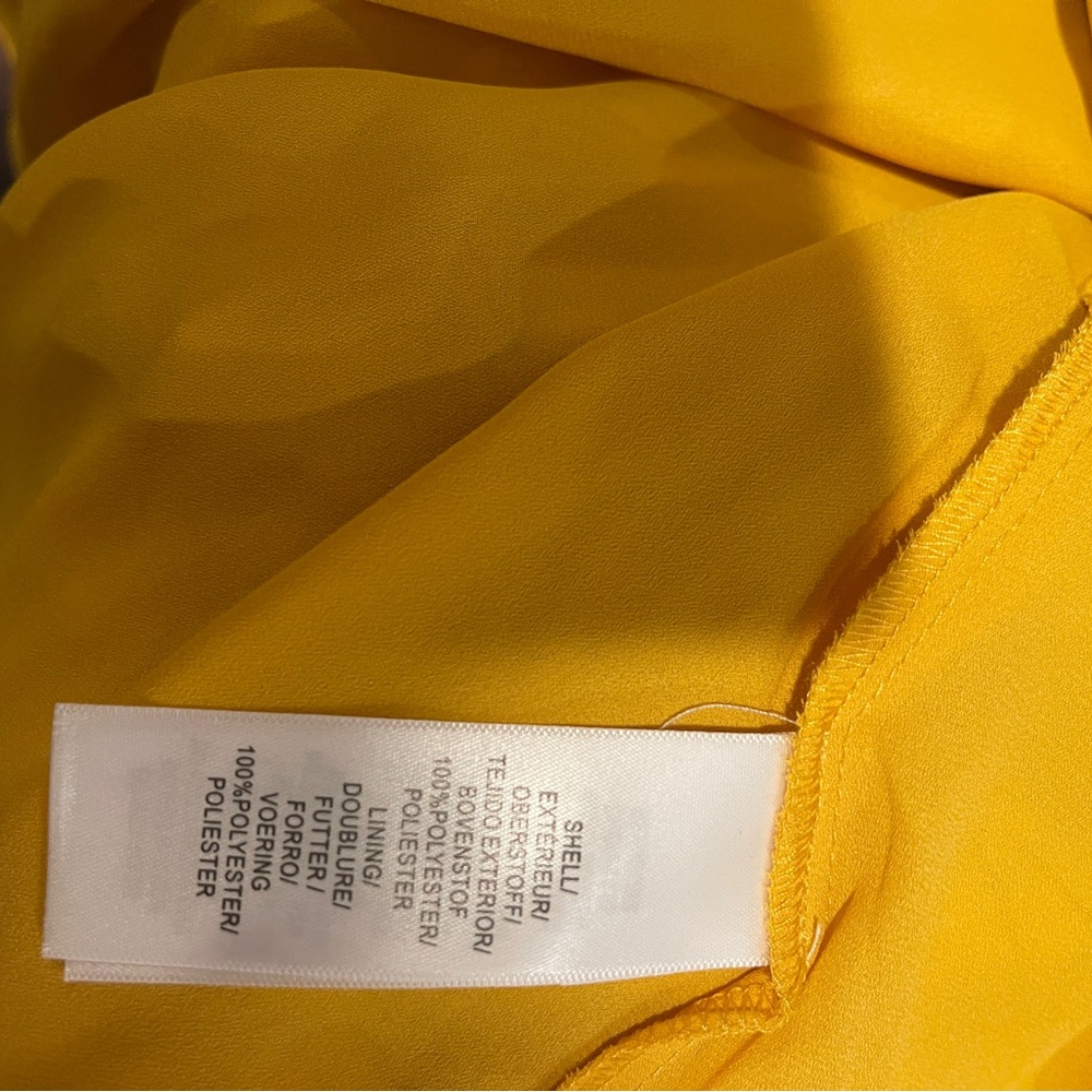 Adrianna Papell Yellow and White Floral Tiered Midi Dress - Picture 5 of 7